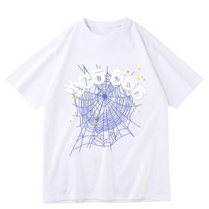 男性Tシャツ刺繍色の落書き文字Tシャツファッションスパイダーアルファベットプリント女性カジュアル学生マウンテリング通気性春夏