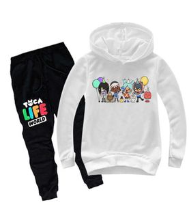 Giyim Setleri Toca Life World Boys Boys Giyim Setleri Oyun Toca Boca Life World Uzun Kollu Oneck Harajuku Hoodies Üst Pantolon Chi6937531