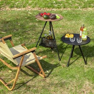 CAMP FAMBER FOLD MIN RUNDBABEL utomhus Aluminiumlegeringsbord Portable Matspicknickbord Camping Ultra-Light Coffee Table 231018