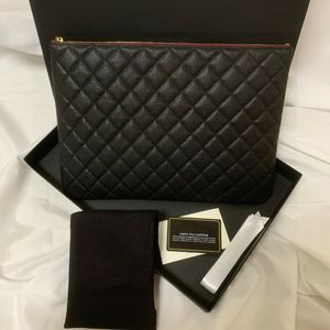 7a designer cluth bolsas de diamante Lattice genuíno Caviar de couro ou bolsas de pele de ovelha com caixa