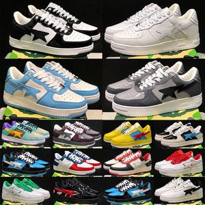 Designer Low Men Casual Shoes Bapestar SK8 Stas Color Camo BapeStaesi Combo Bathing Pink Patent Trainers Leather APES Green Black White Women Sneakers