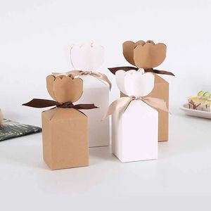 Gift Wrap 25/50pcs Kraft Paper Package Cardboard Box Vase Candy Box Favor And Gift Birthday Christmas Valentine's Party Wedding Decoration 231017