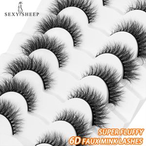 False Eyelashes SEXYSHEEP 6D Super Fluffy Wispy Faux Mink CatFox Eye Effect Dramatic Lashes Eyelash Makeup 231017