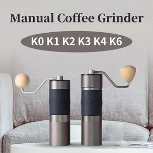 Manual Coffee Grinders Manual Coffee Grinder Adjustable Grind setting Kingrinder K0-K6 Stainless Steel Aluminum Coffee Bean Grinder Conical Burr Mill 231018