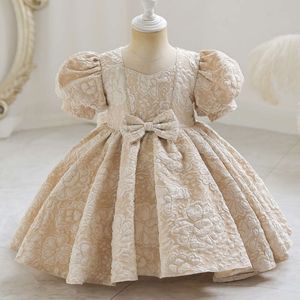 Girls 'Dress w stylu pałacu mała sukienka przedszkolna dziecięca bąbelkowa sukienka księżniczka