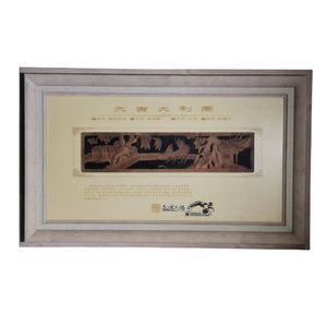 intaglio del legno, pittura sospesa, intaglio, pittura decorativa, soggiorno, parete in legno massello intagliato antico in stile cinese