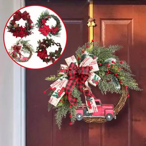 Other Event Party Supplies Durable Christmas Wreath Useful Rattan Artificial Garland Decor Convenient Wall Circle Flower Holiday el Mall Simulate Plan 231017