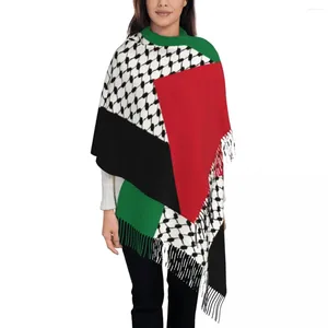 Eşarp Filistin Bayrak Şalları Womens için Sarma Kış uzun Yumuşak Eşarp Filistin Hatta Kufiya Keffiyeh Desen Neckerchief