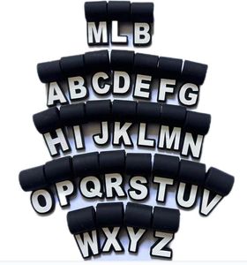 Titansporttillbehör Silikonbokstav kors A-Z nummer digitalt nummer hänge softball baseball halsband tillbehör gummi hängen
