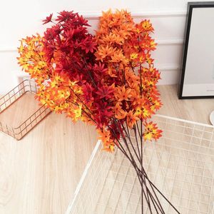 Christmas Decorations Artificial Maple Leaves Branch Fake Fall Leaves Plants Balcony Outdoor Garden Shop Halloween Thanksgiving Party Home Decor 231017