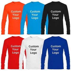 Men's T Shirts 2023 Customize your Men T Shirt Fitness Leisure Sport T Shirt DIY Long Sleeve round neck 231018