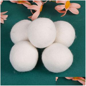 Other Home Garden Wool Dryer Balls Natural Fabric Virgin Reusable Softener Laundry 5Cm Dry Clothes In Quicker With Fast Drop Delive Dhrma