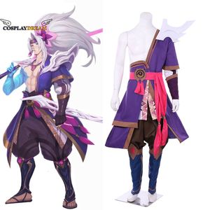 Spiel LOL Yasuo Cosplay Kostüm Geist Blüte Yasuo Haut Cosplay Kostüm die Unforgiven Cosplay Outfit Erwachsene Halloween Volle SetCosplay