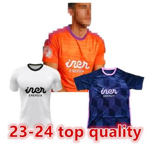 23 24 Albacetes Juanma Mens Soccer Jerseys Balompies M.Fuster Djetei J.Alonso Olaetxea Alvaro R. Hem Vit bort fotbollströja Kort ärm Vuxen Uniforms666666