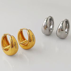 Ohrringe Designer für Frauen 925 Sterling Silber Hoop Stud Mode Gold Farbe Frauen Party Hochzeiten Schmuck