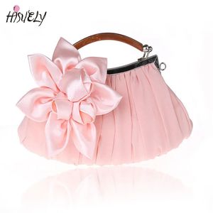 Kvällspåsar 2023 Högkvalitativa kvinnor Bowknot Purse Handbag Party Bag Satin Clutch Bags For Wedding Prom WY10 231017