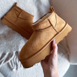 Austrália ug tazz plataforma chinelos homens mulheres inverno ugslies botas de neve sola grossa clássico ultra mini sapatos quentes moda chinelo botas de tornozelo