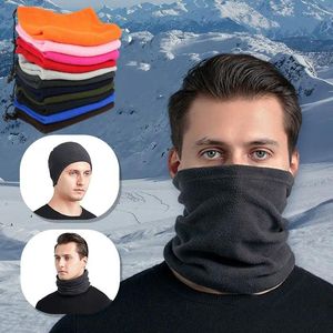 Lenços velo pescoço aquecedor cordão para homens à prova de vento rosto capa ciclismo tempo frio máscara de esqui ao ar livre bandana