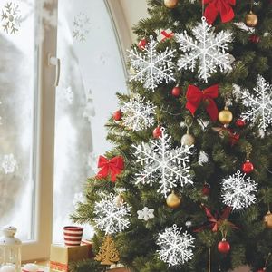 Decorazioni natalizie 30 pezzi Fiocchi di neve Albero appeso Glitter Party Home Anno Decorazione 520 cm 231017