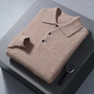 Męskie swetry norsze kaszmirowe sweter jesienne zima mężczyzna Business Casual Town Cllar Jumper Pullover Męskie dzianiny z długim rękawem