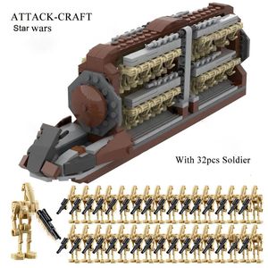 Transformation Toys Robots Star Figma Wars Droid Platoon Attack Plan Bricks With Space Combat Transport Battleship Toy Gift for Kids 231018