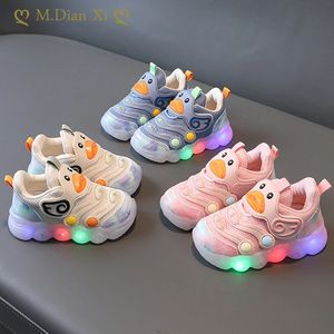 Botas bebê led sapatos para crianças tênis luminosos respirável criança crianças meninos meninas brilhando com luzes 231017