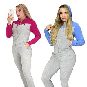 Designer n Kvinnor Tracksuits Elegant Two-Pieces Suit Logo Print Jacket Pant Sport Sets2478