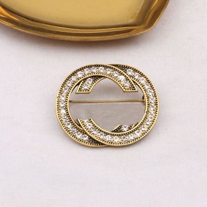 18K Gold Plated Charm Brooch Brooch Double Letterner Designer Buy Hight Qualit