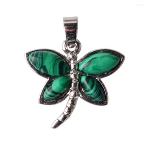 Pendant Necklaces Arrivals Red Stone Fashion Women Dragonfly Crystal Natural Pendants Charms Jewelry Christmas Cartoon Image