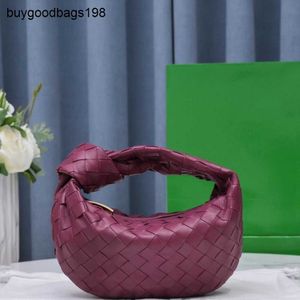 BottegassVenetas Jodie Handtaschen Designer-Tasche mit rundem Boden, gewebt, Schaf-Tragetasche aus weichem Leder, Napa-Schaffell, hochwertige, geknotete Unterarm-Hobo-Arc-Mini-Handtasche für Damen, MM Bla