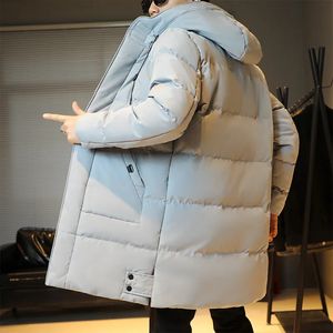 Herr ner parkas toppkvalitet märke huva casual mode långa förtjockar outwear jacka män vinter vindbrytare kappa kläder överdimensionerade 231018