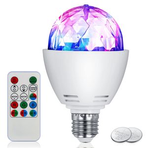 Luzes de cristal led rotação estroboscópica ktv festa de aniversário da família decoração rgb iluminação colorida controle remoto bola de cristal mágica