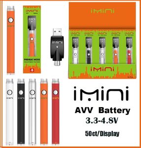Factory direct sales AVV Vapes Battery with 4 Voltage for 510 Vape Pen Cartridges in Display Box AVV Button Battery 350mAh Variable Voltage Preheat Wholesale Price