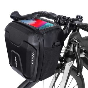 Torby Sokannie 15L BICYCL TORB Rower Głowa wiszące siodło wodoodporne Elektryczne skuter Eva Hard Shell kierownicę MTB Accesories 231017