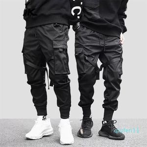 MarchWind Brand Hip Hop Boy Multi-pocket Elastic Waist Design Harem Pant Men Streetwear Punk Casual Trousers Jogger Male Dancing B260q
