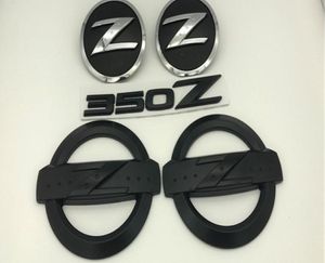 5 pçs preto 350z emblema kits carro corpo lado traseiro emblema adesivos para 350z fairlady z336828051