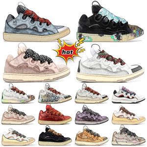 Tasarımcı 90'lar Olağanüstü Ayakkabı Sneaker Kabartmalı Deri Burucu Spor ayakkabılar için erkekler palavra kauçuk düz platform moda scarpe schuhe chaussures bağcıklı