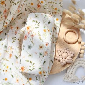 Blankets Soft Cotton Muslin Swaddle Blanket for New Born 120x120cm Printed Newborn Infant Receiving Wrap