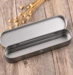 100 teile/los Leere Stift Box Zinn Lagerung Box silber Feder Fall Organizer für Nadel Metall Lagerung Container 331Q