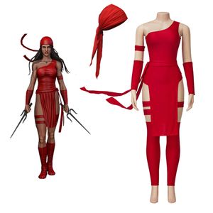 Elektra cosplay traje sexy vermelho batalha terno super-herói natchios roupa festa de halloween roupas murdock namorada role playcosplay