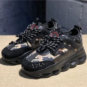 Designer di scarpe casual di marca di lusso Chain Reaction classiche retrò sneakers con plateau da uomo e da donna muffin paio di scarpe B22 con aumento di altezza