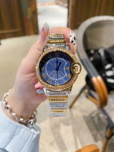 Erkekler Lüks Saat Tasarımcısı İzle Blue Roman Dial Paslanmaz Çelik Hareket Bileklik Kuvars İzle Yüksek Kaliteli Moda İzle Tagwatch Saatler Kadınlar 33mm 112