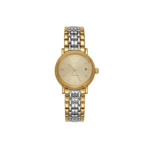 Relógio automático quartzo feminino em aço dourado