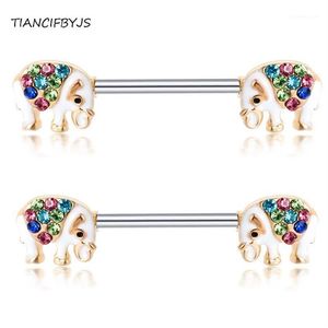 TIANCIFBYJS NIPPLE BARBELL PIERCING EARING CARLITAGE 14Gステンレス鋼全身ジュエリークリスタルニップルリングバー20PCS1226K