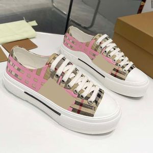 Designer Sneakers Print Check Platform Trainers Men Casual Shoes Womens Striped Outdoor Sneaker Printed Lettering Plaid Vintage Shoe With Box NO485