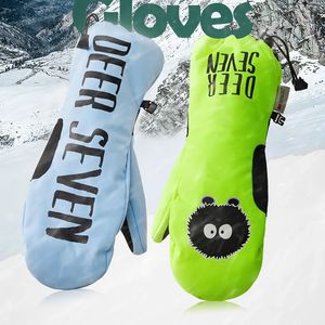 Kayak Eldiven Geyik Yedi Profesyonel Snowboard Çocuk Su Geçirmez Kış Sıcak Kar Eldivenleri Çocuk Kayak Snowmobile 231017