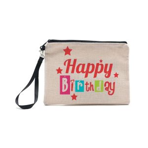 Bolsa de maquiagem da sublimação Favor de linho Diy Bolsa Cosmética ao ar livre Bolsas de armazenamento de telefone celular diário Presente de Natal para mulheres B1114