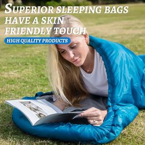 Sovsäckar camping utrustning sovsäck för utomhus resande vandring vår sommar höst ultralätt vattentätt kuvert backpacking 231018