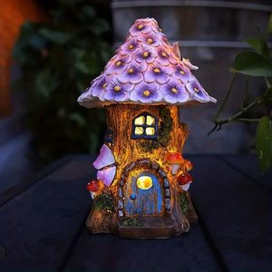 1 Stück Gartenstatue-Licht, Blumenfee, Zuhause, Outdoor, Solar-Blumenhaus-Lichter, Außendekoration, solarbetriebene LED-Gartenlichter für Rasen, Halloween-Dekoration