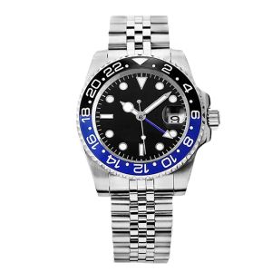 Luxury Watches Men Automatic Watch Classic Mechanical Movement Watch Sapphire 904L stainless steel strap waterproof Black blue bezel Black dial Wristwatch